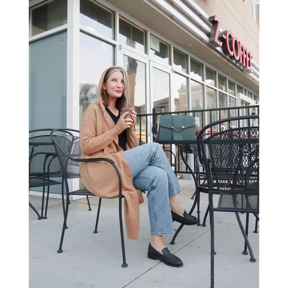 Everlane The Cozy Stretch Duster Cardigan in Camel Medium New Womens Sweater - Picture 15 of 16